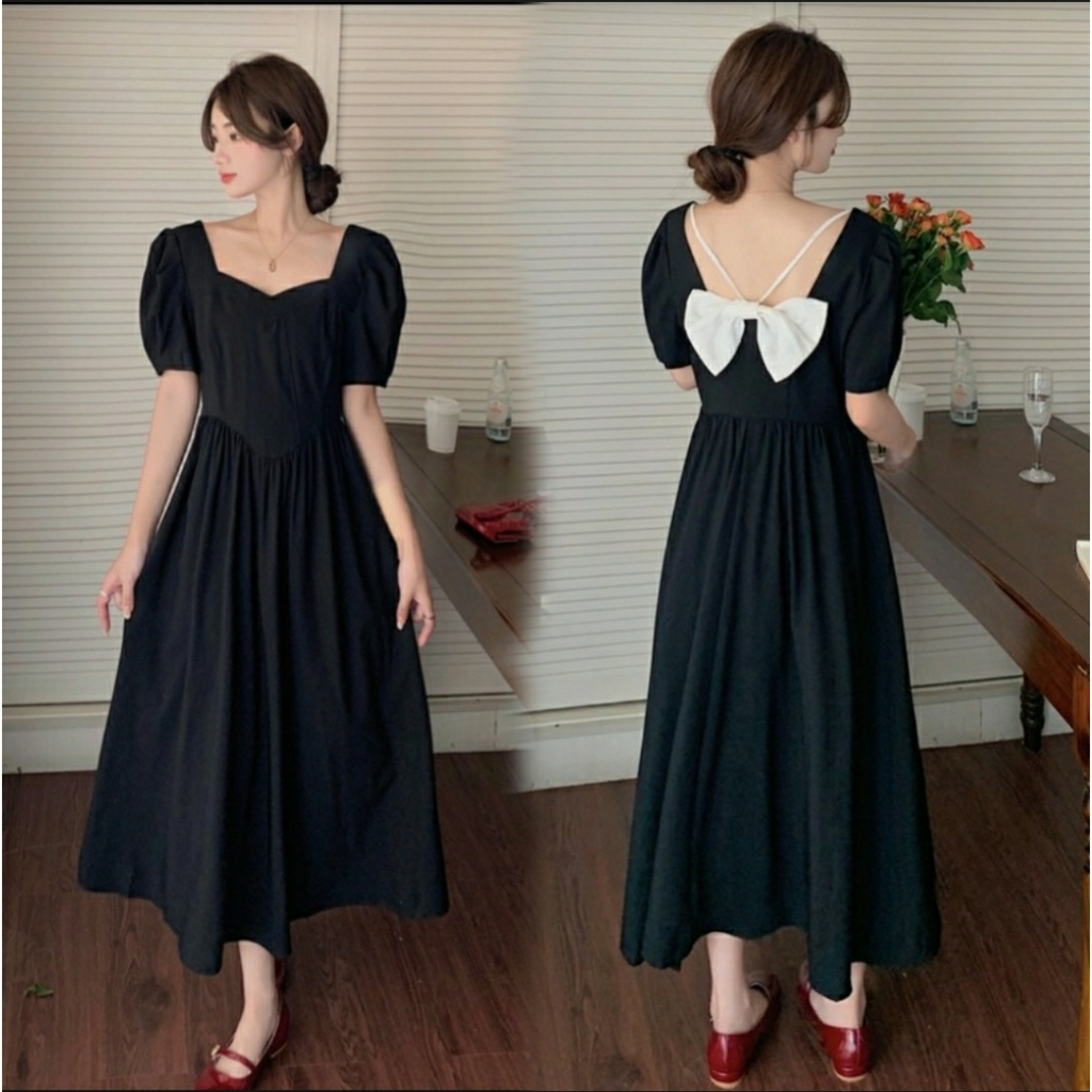{ THABI } PITO DRESS / KOREAN DRESS / ชุดสตรี / ชุดสตรี / เดรสยาวเกาหลี / เดรส / ชุดเดรส / สไตล์เกาห