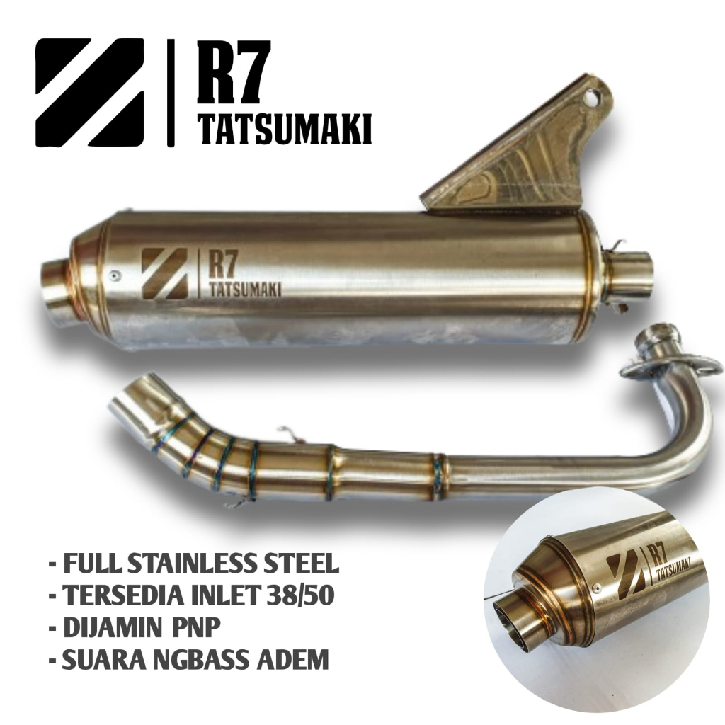 โปรโมชั่นมาตรฐาน Racing Exhaust Beat Scoopy Genio ทางเข้า 38/50 มม. PNP Original R7 ไอเสียสแตนเลสเต็มรูปแบบ