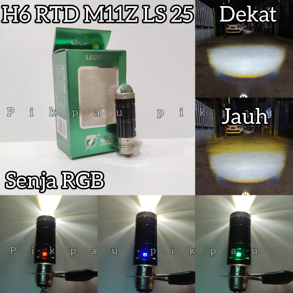 H6 RTD Rayton M11Z LS25/LS10 Dusk RGB Light LED Laser High Low full ไฟหน้าอลูมิเนียม