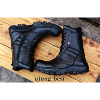 ผู้ชาย Steel Toe Safety Boots ผู้ชาย Tni Police Security Gua…