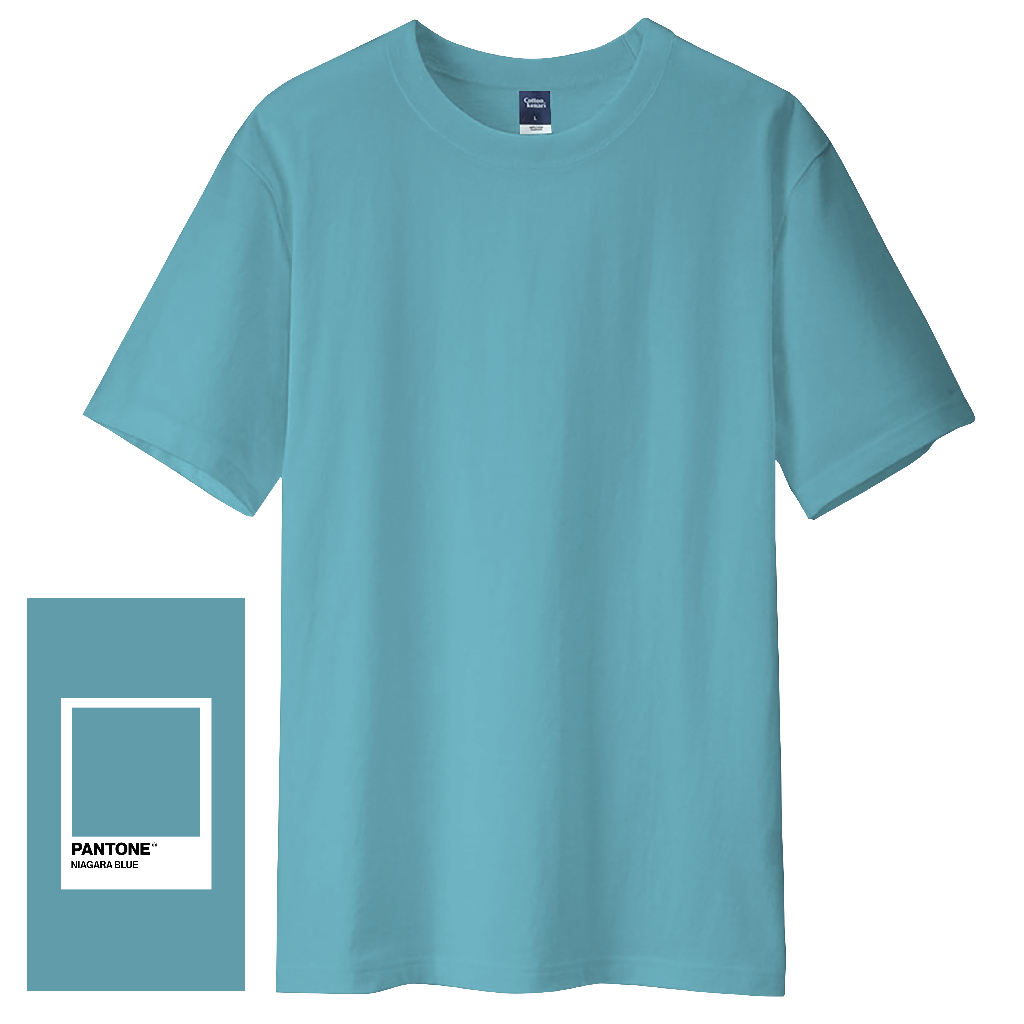 เสื้อยืดพื้นฐาน - Niagara Blue [ COTTON COMBED 30s OEKO-TEX]| เสื้อยืดสีพื้น - คอตตอนวอลนัท |
