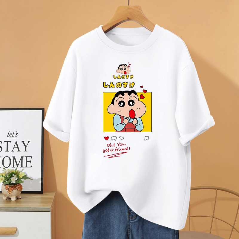 เสื้อยืดผู้หญิงผู้ใหญ่ Sinchan Unisex ล่าสุด Sinchan Crayon M