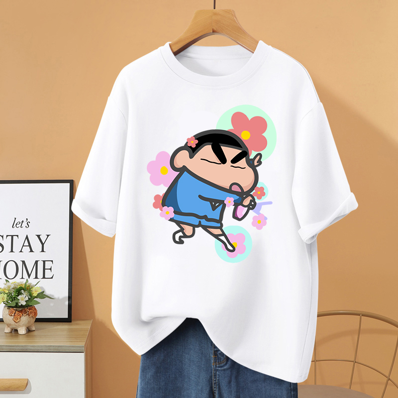 เสื้อยืดผู้หญิงผู้ใหญ่ Sinchan Unisex ล่าสุด Sinchan Crayon O