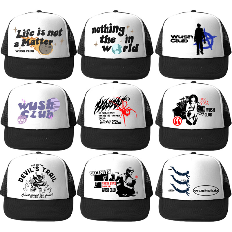 หมวก Wush Club หมวก Trucker ผู ้ ชาย หมวกตาข ่ ายล ่ าสุด Metter