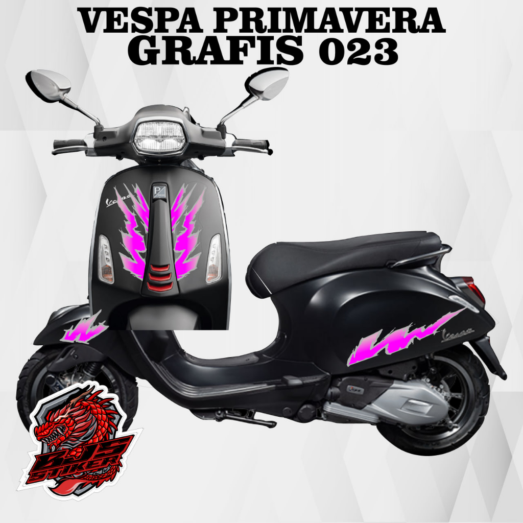 Striping sticker polet sticker คิ้วโปร่งใส uv vespa primavera vespa sprint 150 กราฟิก 023