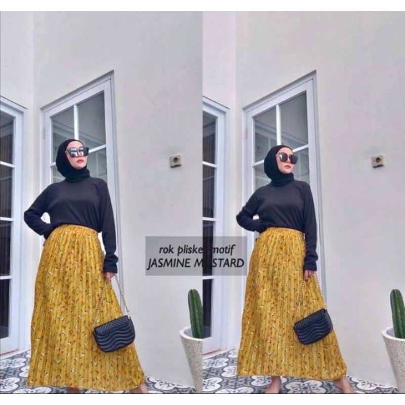 JASMINE PATTERN SKIRT/PREMIUM LILY DAISY PATTERN SKIRT/เสื้อผ้าผู้หญิง