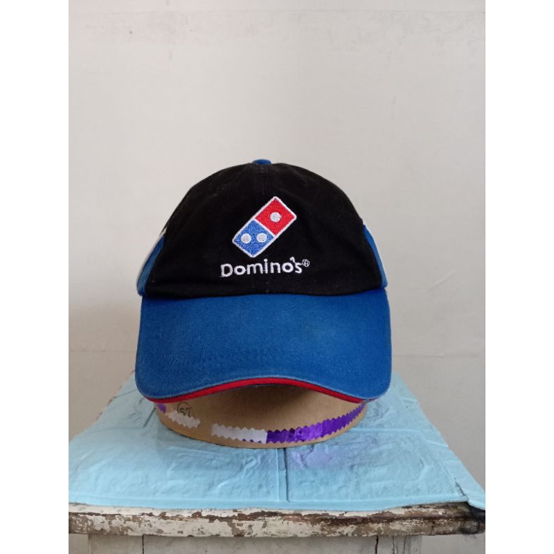 หมวกแก๊ปแบรนด์ KATUN Domino Pizza สีน้ําเงิน สีดํา วัสดุผ้าฝ้ายปัก ชุดสูท Velcro