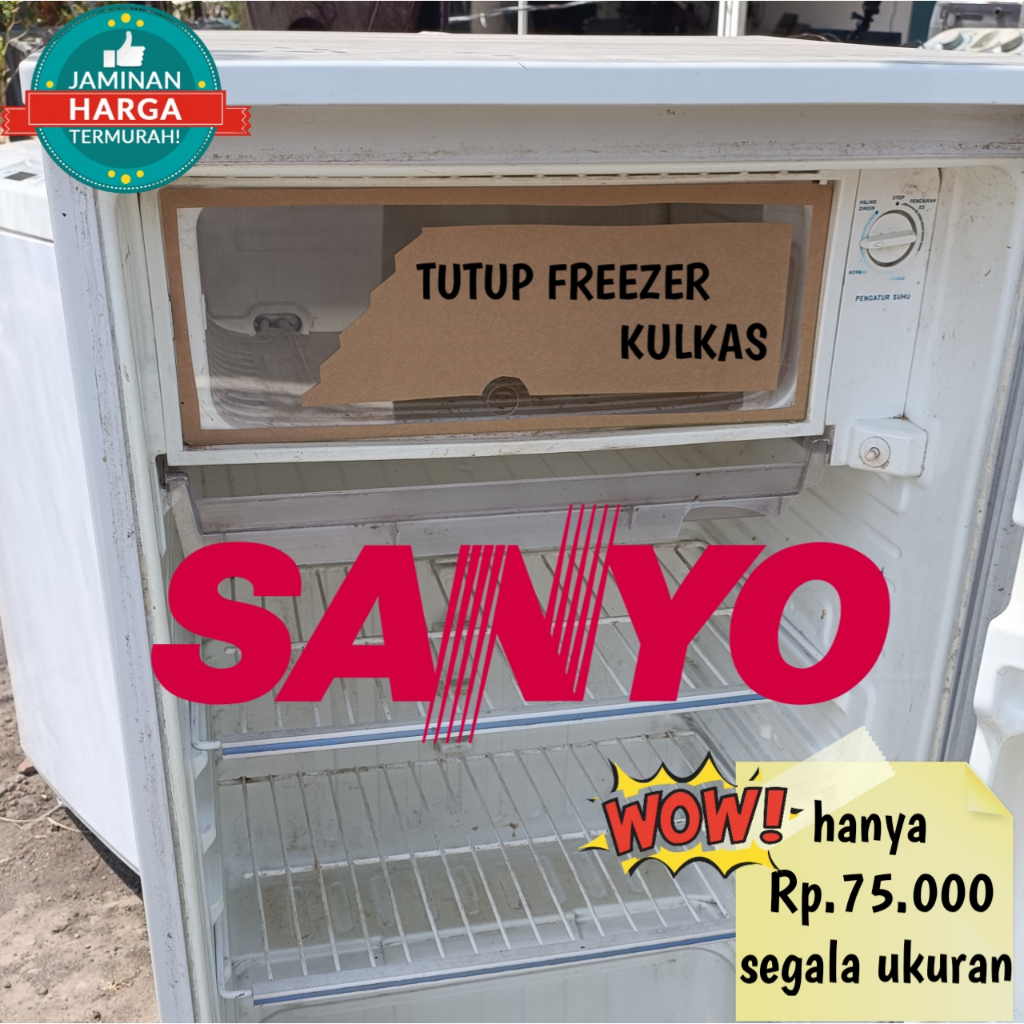 SANYO REFRIGERATOR FREEZER COVER CUSTOM ACRYLIC MATERIAL EASY INSTALLATION