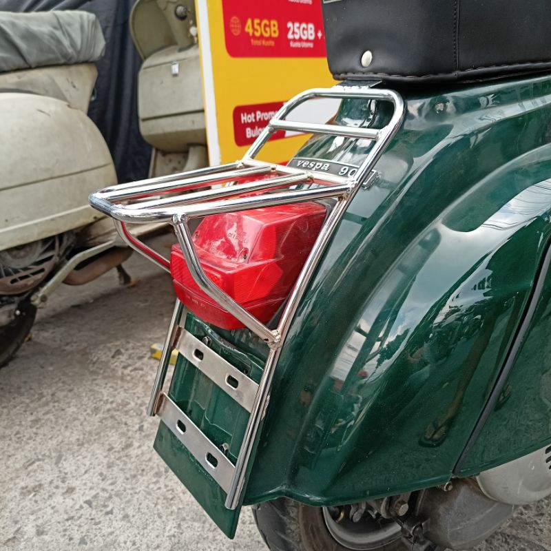 แร็คหลัง Backrack vespa pts พิเศษ ที่รัก smallframe รุ่นมินิมอล