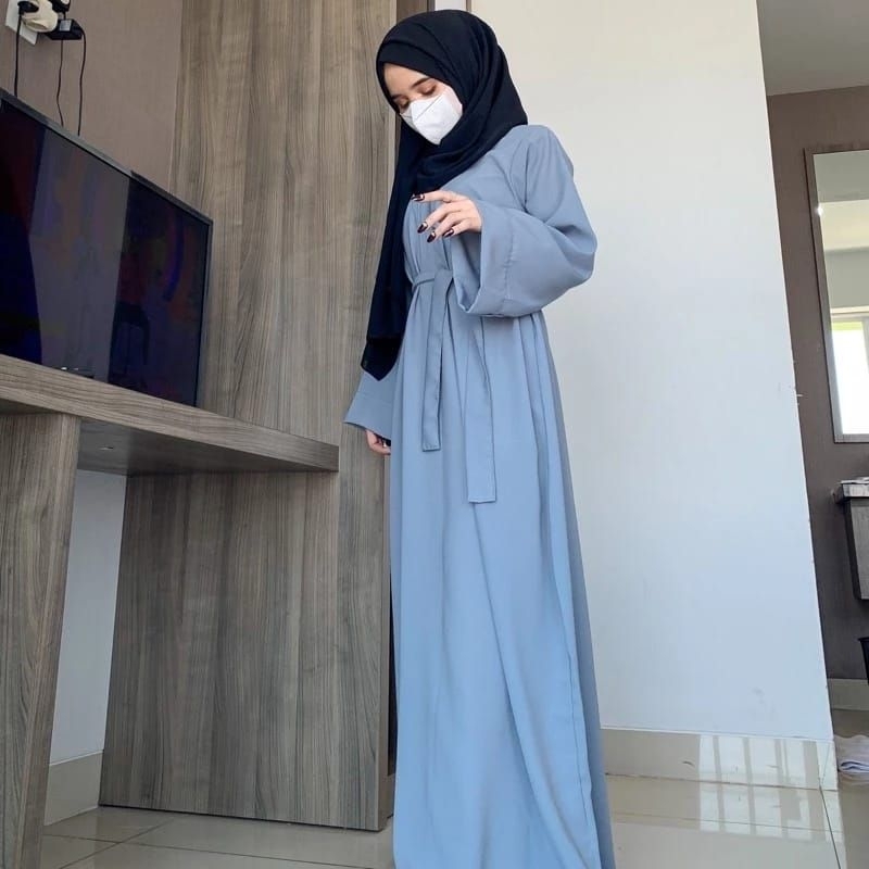 ABAYA TURKEY SYARI GAMIS CRINCLE AIRFLOW BUSUI HOME DRESS LATEST GAMIS 2024