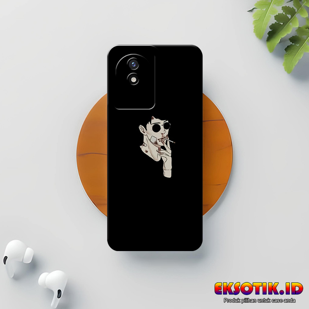 VIVO Y02T กรณี Eksotik.id VIVO Y02T ปลอก VIVO Y02T ซิลิโคนโทรศัพท์มือถือผิวอุปกรณ์เสริม Hardcase Sof