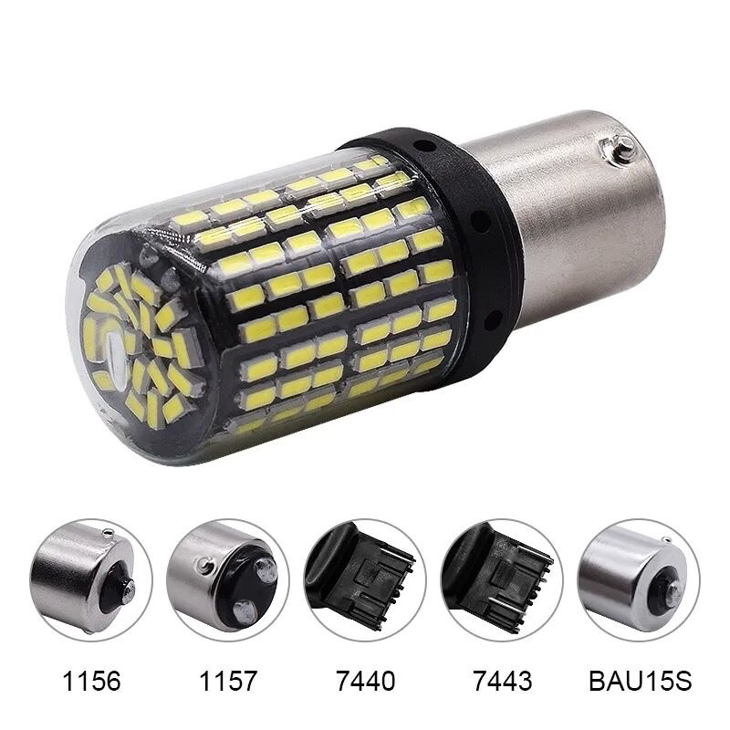 LED T20 1156 1157 T20 7440 7443 BAU15S 144 SMD GLASS