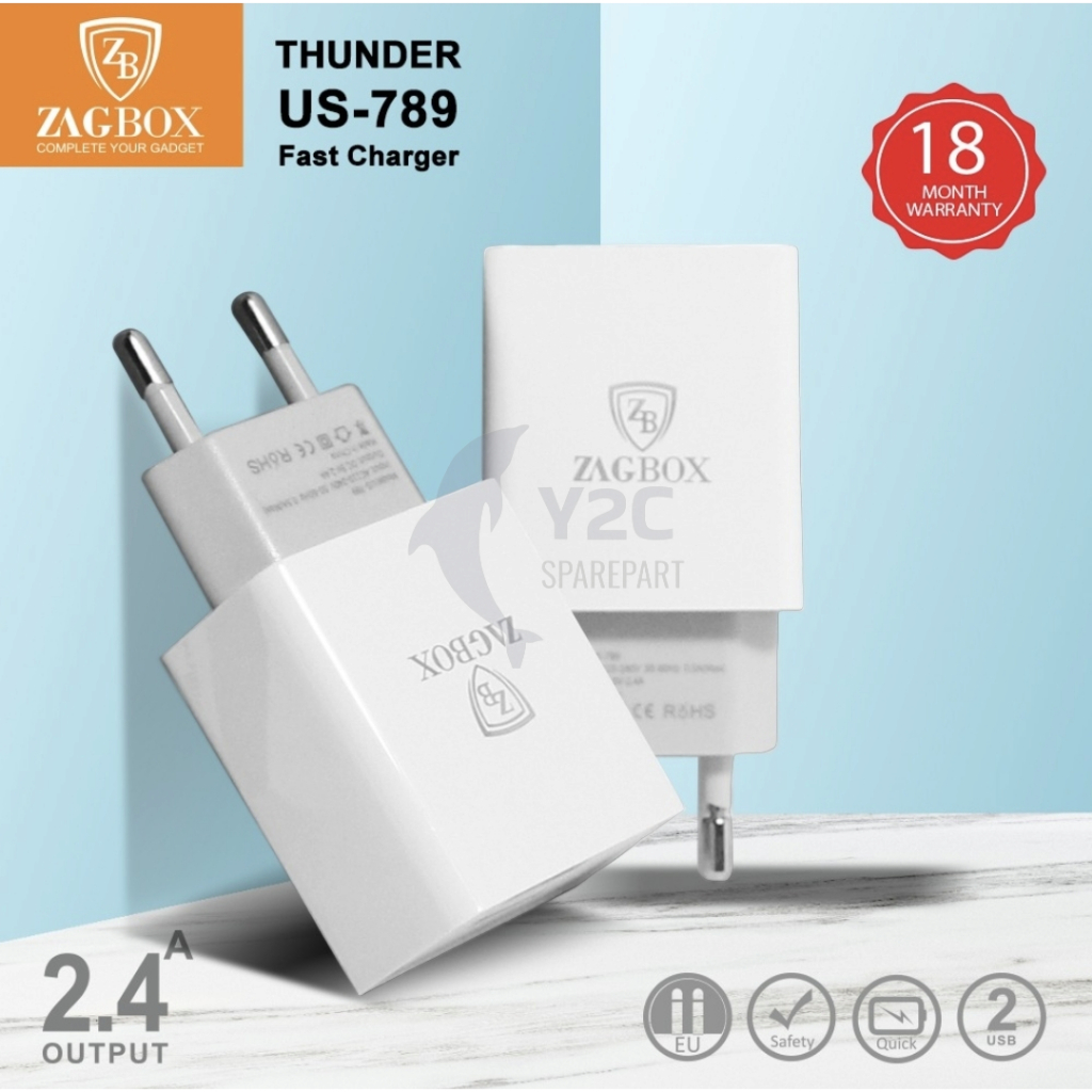 ZAGBOX 2 USB US-789 2.4 CAMPERE ADAPTER / CAS CHARGER ADAPTER