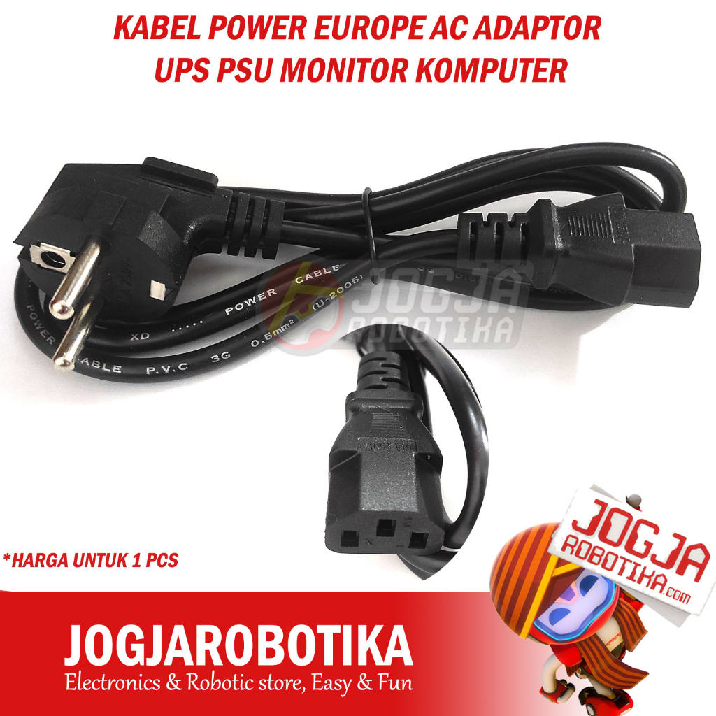 EUROPE POWER CABLE AC ADAPTER UPS PSU คอมพิวเตอร์ MONITOR