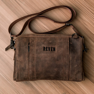 Tas Kulit Handbag Pria - Tas Tangan Waistbag Original Branded Kulit Asli Premium - REVEN OSLO BAG