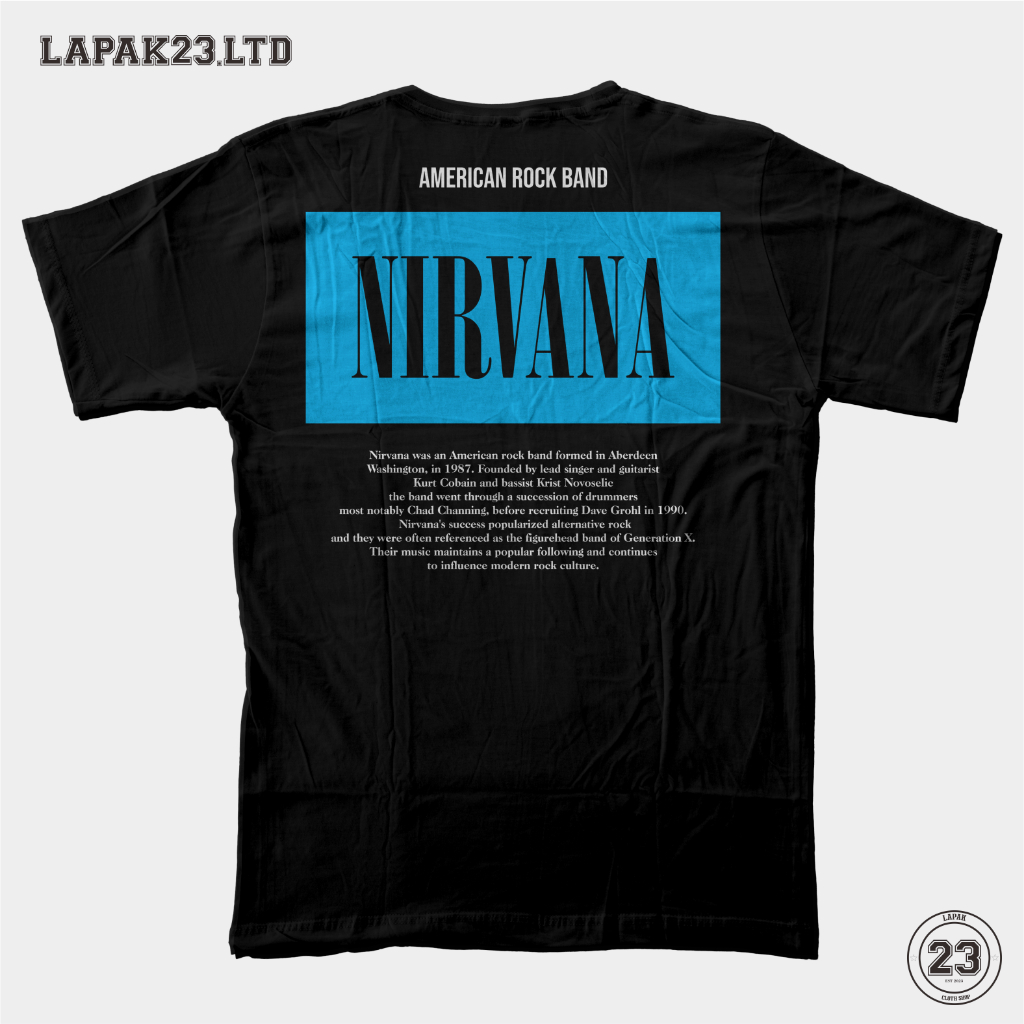 Nirvana BAND KAOS / COTTON COMBED 30s PREMIUM UNISEX / FK-LP-23