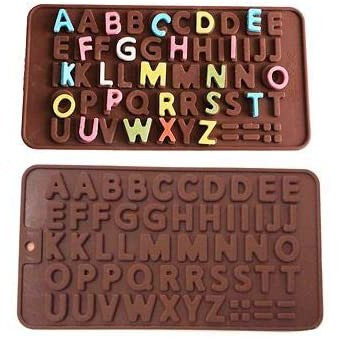 แม่พิมพ์ช็อคโกแลตพุดดิ้งเยลลี่ฟองดองตัวอักษร ABC / แม่พิมพ์ซิลิโคนตัวอักษร ABC