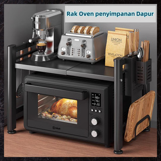[dapat diregangkan]Rak Dapur  Rak Microwave  Rak Oven  Rak Bumbu Dapur Rak  Panci Rak Penyimpanan Serbaguna