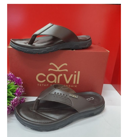 Carvil รองเท้าแตะลําลองสําหรับผู้ชายสําหรับผู้ใหญ่ Waston-01 M สีน้ําตาลเข้ม