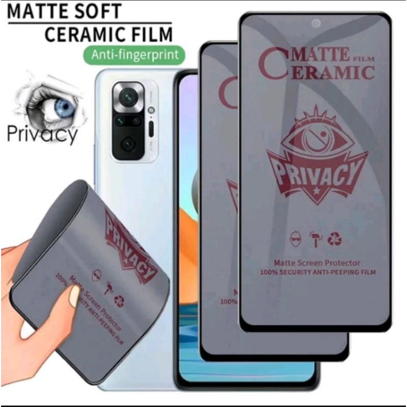 กระจกนิรภัยเซรามิค Matte Anti Spy Privacy IPHONE IP SE 2016 / IP SE 2020 / IP SE 2022 / IP X / IP XS