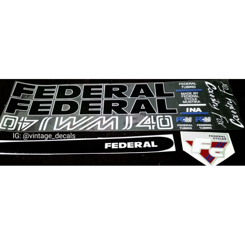 FEDERAL 20" COUNTRY FOX MJ40 สติ๊กเกอร์ติดจักรยานล้อ