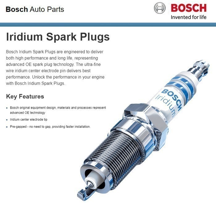 Bosch หัวเทียน IRIDIUM VR8S-II30X EVALIA DATSUN GO // Bosch 0-242-129-522 // ราคาต่อ 1 ชิ้น