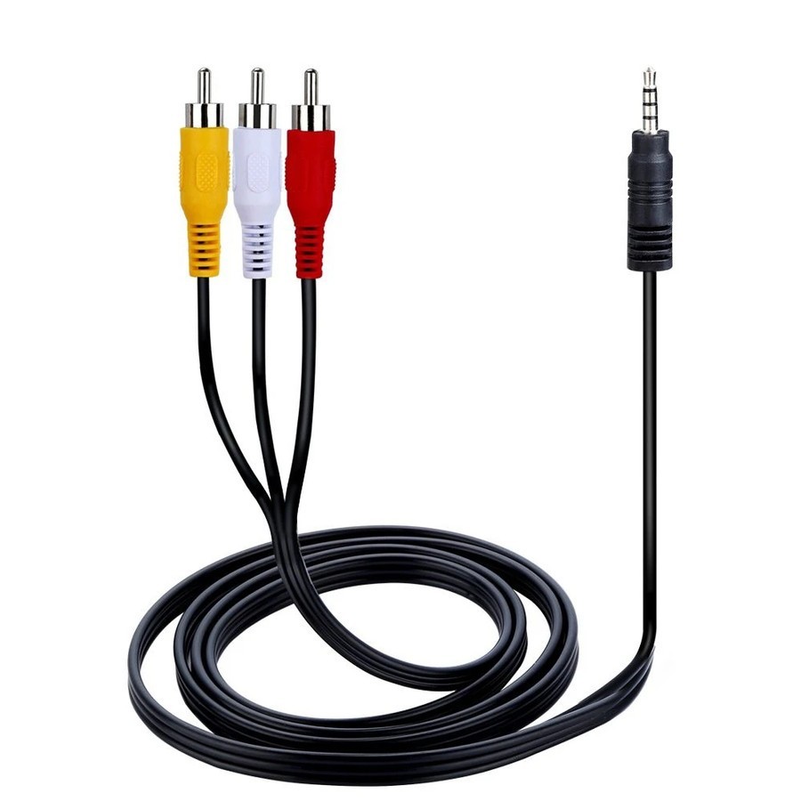 สาย Mini Aux 3.5 มม. ถึง AV 3RCA 1.5 ม. Audio Video / Aux 3.5 มม. ถึง 3RCA 1.5 เมตร