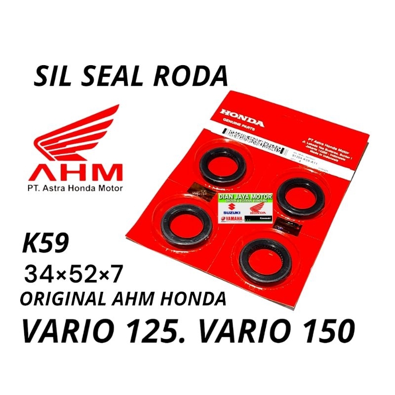 ซีลล้อหลัง K59 AHM 1 ชิ้น Honda Vario 125 Vario 150 91204-K59-A11 Original Honda อะไหล่แท้