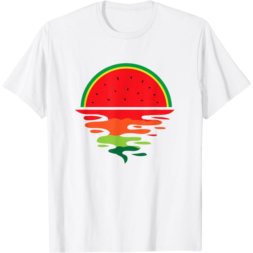 ผู้ใหญ่แตงโมฤดูร้อน Sunset Water Fruit Watermelon Sunset เสื้อยืด