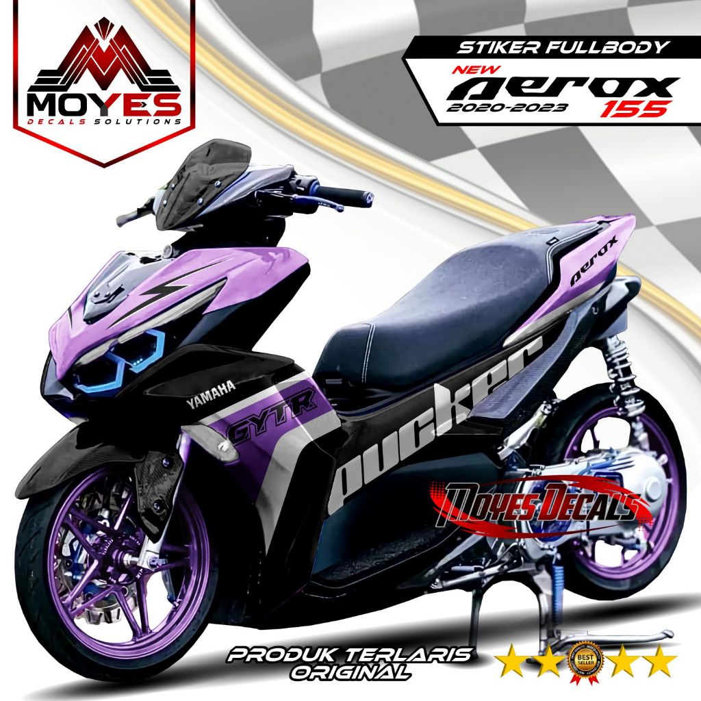 สติ๊กเกอร์รูปลอก Fullbody Variation Yamaha Aerox 155 Design Motiv GYTR