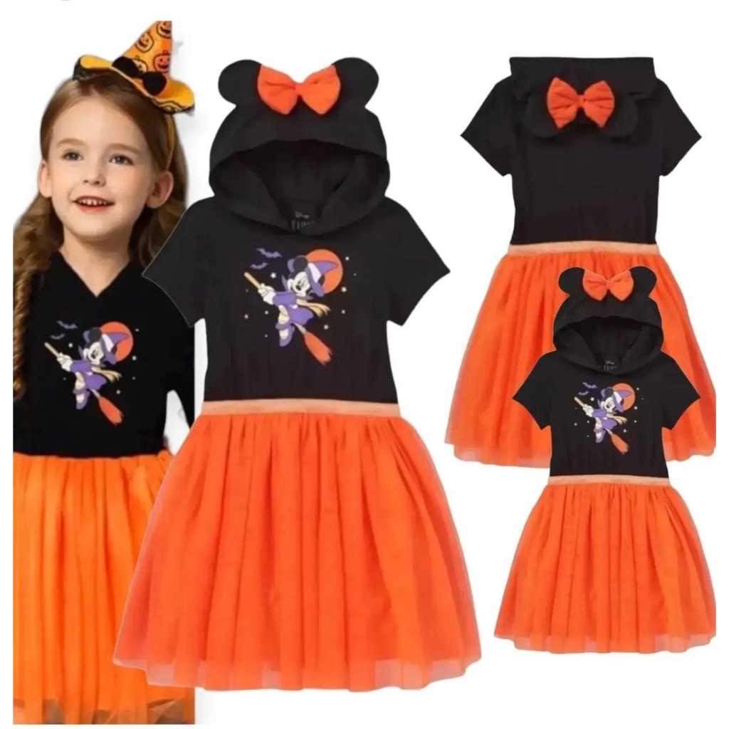 Ddc Dress d**ney Party Minnie Mouse ขนาด 4-5y ถึง 14-16y