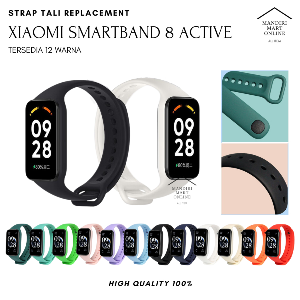Xiaomi Smart Band 8 Active Strap / Xiaomi Smartband 8 Active Silicone Strap Plain Color