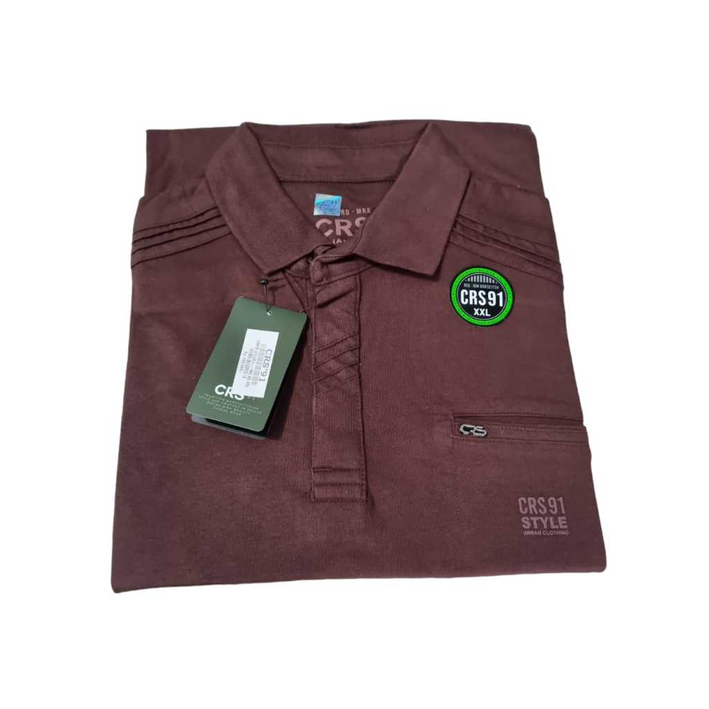 เสื้อยืดผู้ชาย CRS 91 distro ดั้งเดิม | แฟชั่นผู้ชาย || คอปกชายแขนสั้นเท่ๆ