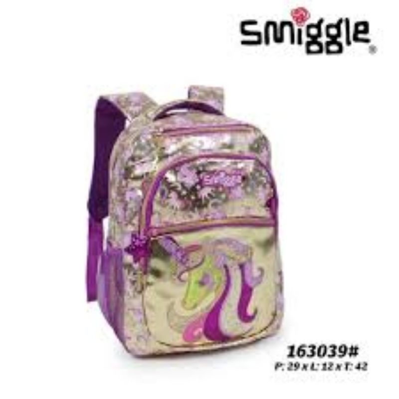 Smiggle Unicorn Gold Backpack (B11🌹