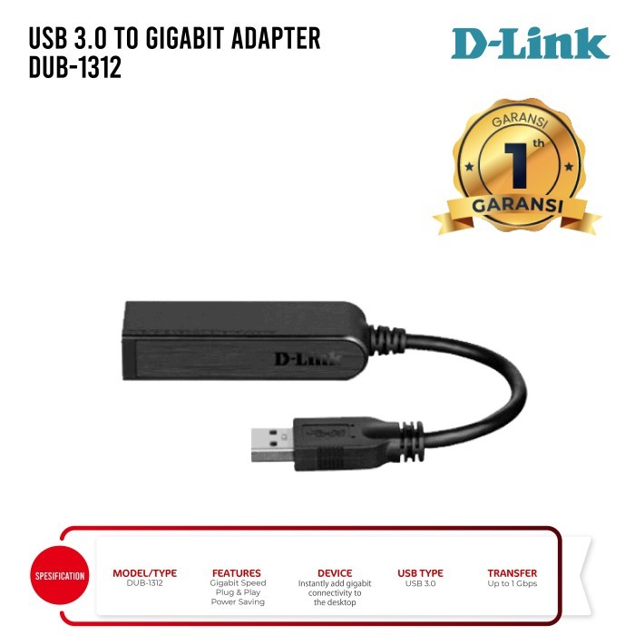 D-link DUB-1312 USB 3.0 Gigabit Ethernet Adapter