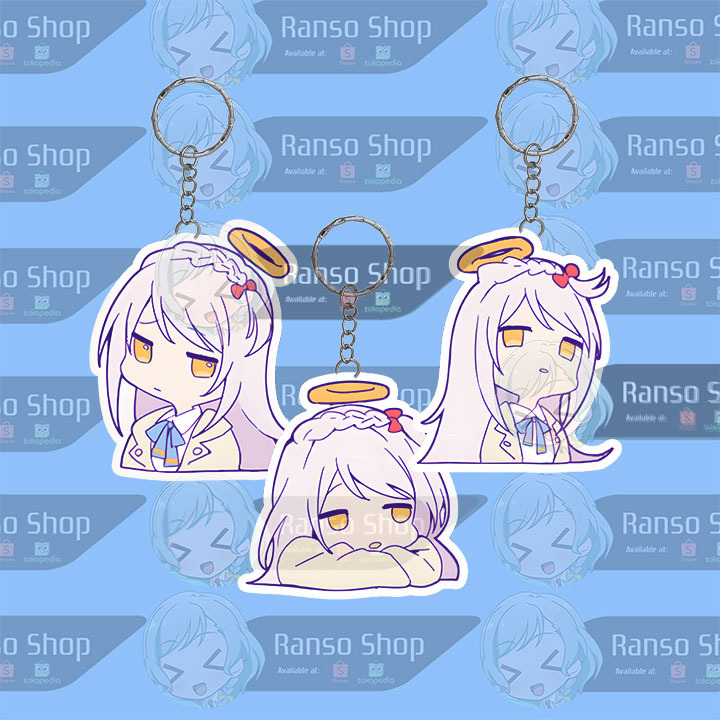 Gantungan Tuyu UV พวงกุญแจ 2 ด้านเลเซอร์ตัดขอบใสพรีเมี่ยม | Tuyu Chibi Being อะคริลิกต่ํา Ganci เป็น