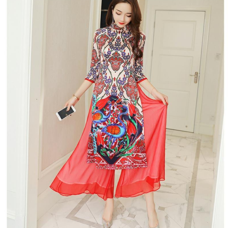 TM 0910 CNY ZHEN Cheongsam 2in1 ชุดสูทนําเข้า