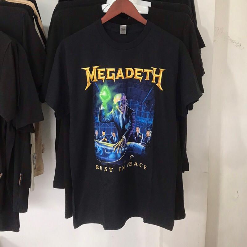 Kaos BAND OFFICIAL MEGADETH - RUST IN PEACE TRACKLIST (สินค้าต้นฉบับ)