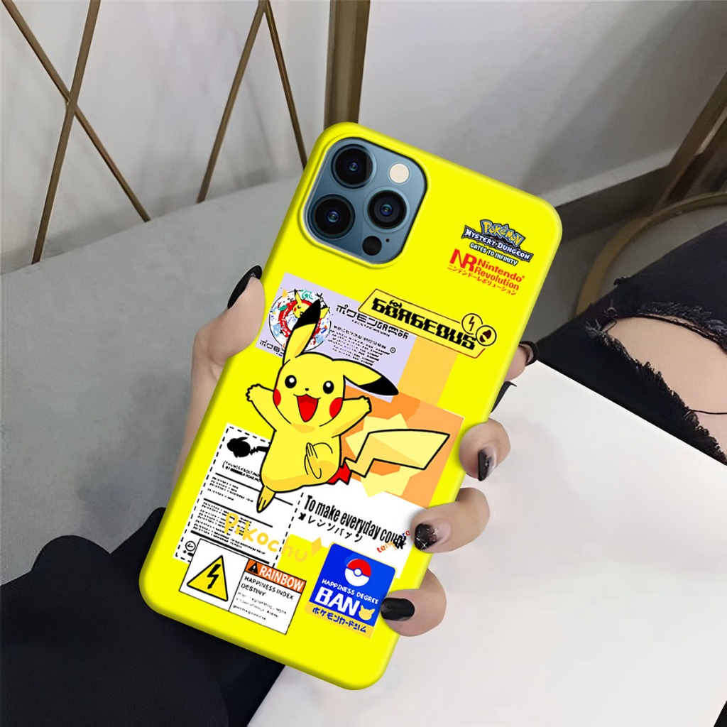 Pokemon Pikachu Yellow Candy Jelly Hp Case (K01) (ประเภทอื่นทางแชท) สําหรับเคสทุกประเภท Opp F11 Pro 