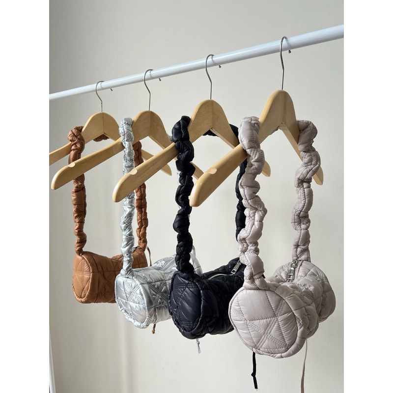 Carlin CRINKLE BAG- puffy BAG Women 's Sling BAG puffy Drawstring BAG CARLYN CLOUDY BAG