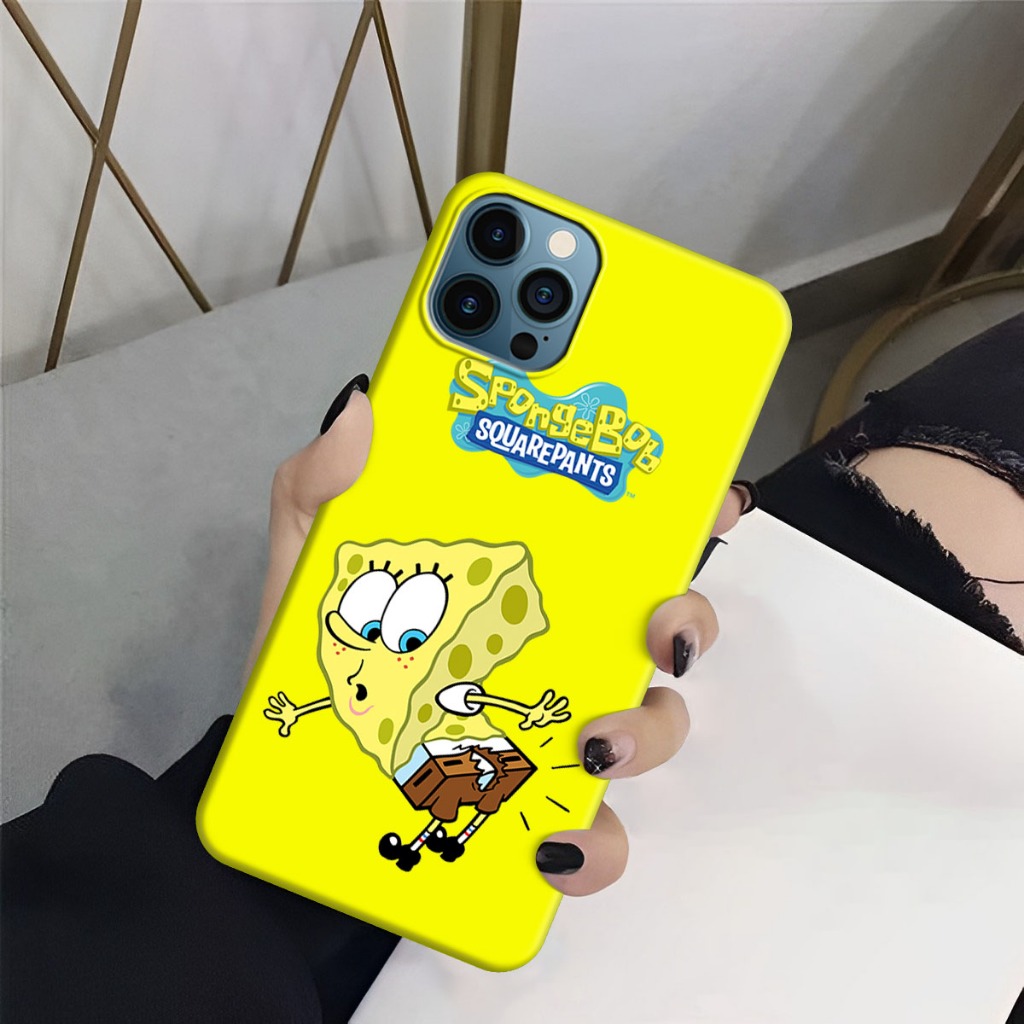 Spongebob D (K01) Candy Jelly Yellow Hp Case (ประเภทอื่นทางแชท) สําหรับเคสทุกประเภท Opp F11 Pro A33 