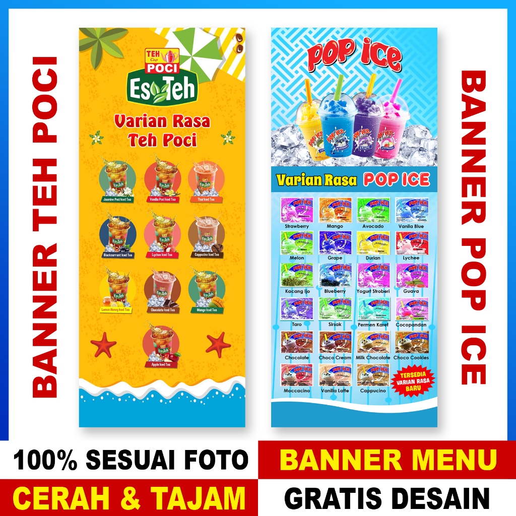 POP ICE BANNER / ICE TEA BANNER / BEST POCIEE TEA BANNER