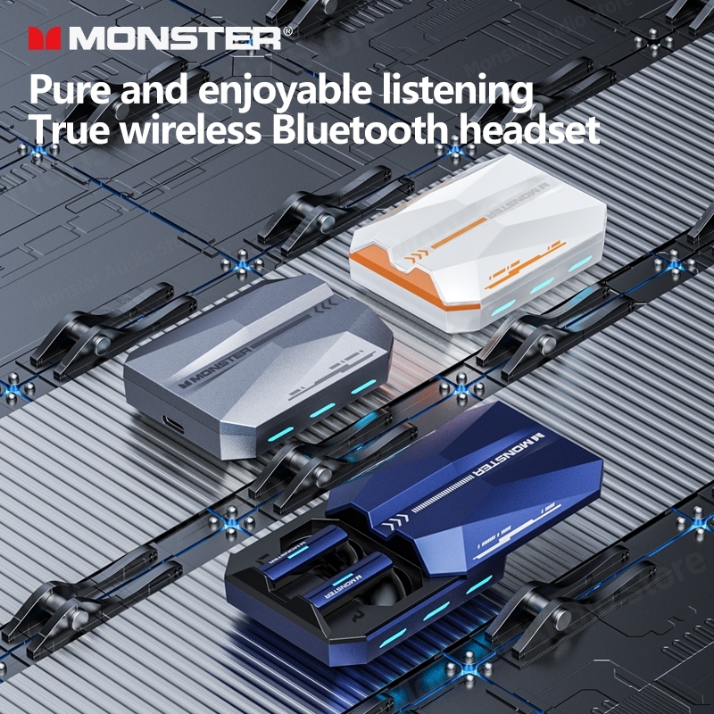 Monster XKT11 หูฟังบลูทูธ V5.2 ชุดหูฟังสําหรับเล่นเกมเพลงกีฬา Latency ต่ํากันน้ําคุณภาพเสียงไฮไฟพร้อ