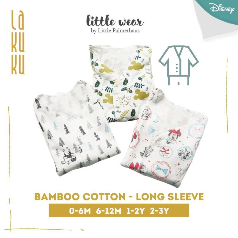 Lakuku - Little Palmerhaus ชุดนอนแขนยาวเด็ก Little Wear Button Long Sleeve Bamboo V.2