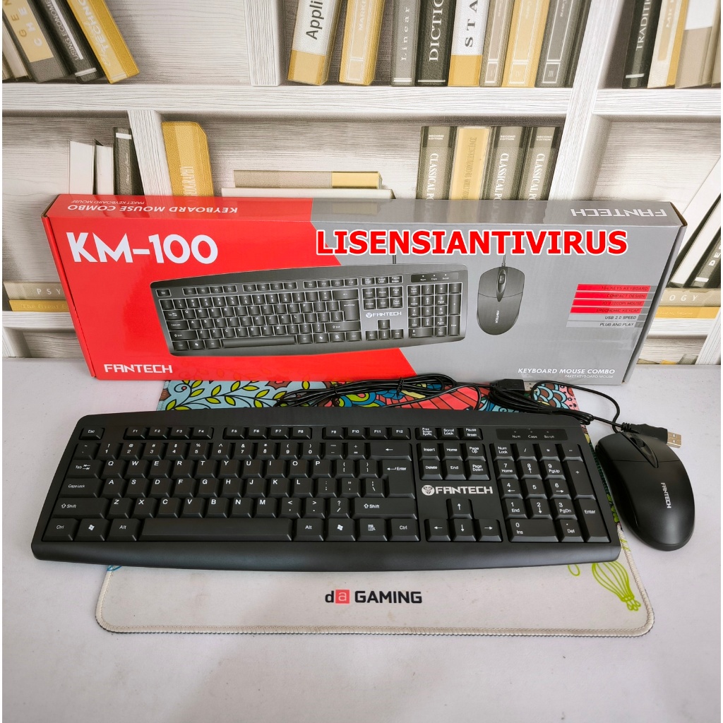 Combo Bundle คีย์บอร์ดเมาส์โฮมออฟฟิศ Fantech KM100 KM 100