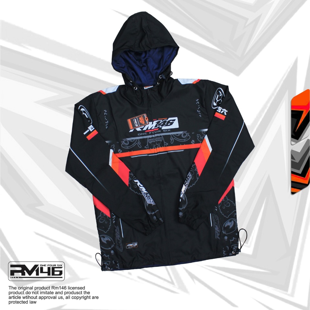!!! Rm146 Sport Parachute Jacket Racing Jacket Full Printing All Items Men And Women Original Premium Products RM146