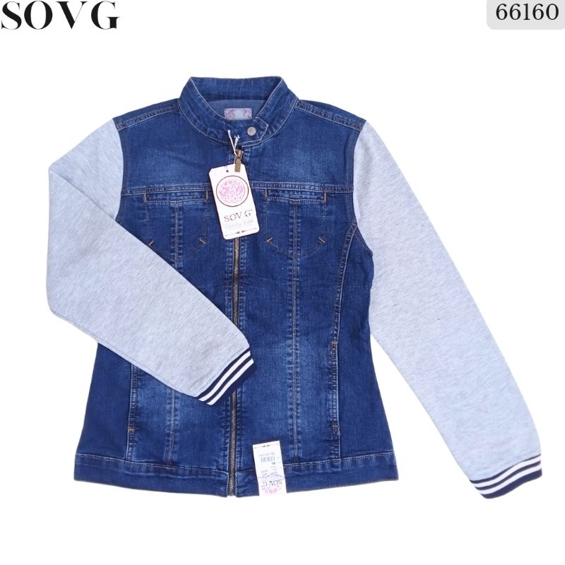 KATUN เสื้อแจ็คเก็ตแขนยาวผู้หญิง Denim x Cotton SOVG-66160 | น้ําเงินเทา