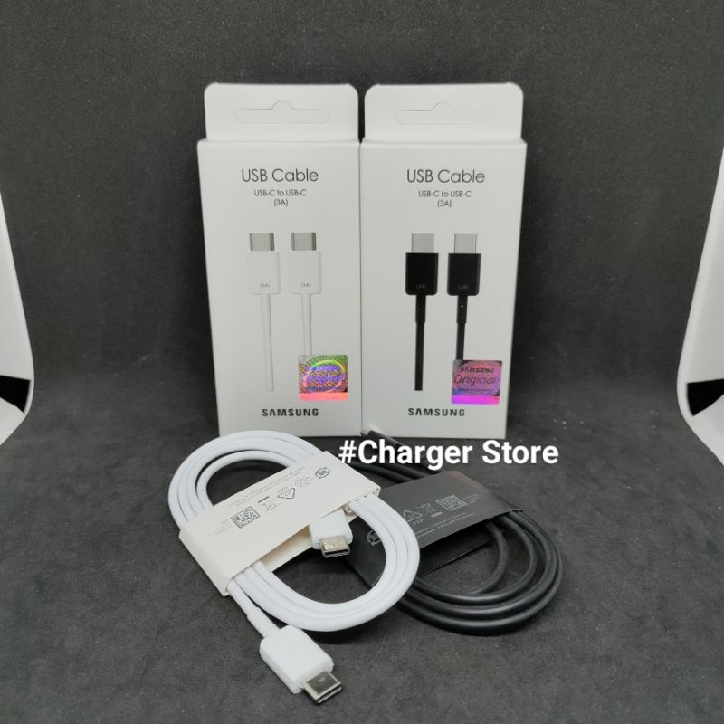 สายเคเบิลข้อมูล Samsung Type C to Type C SUPER FAST CHARGING 3A S22 / S22+ / S22 Ultra / S20 FE / S2