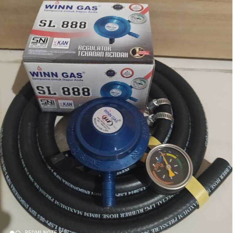 WIN GAS SL 888 ตัวควบคุมอัตโนมัติ 500 PSI LPG ท่อ Manometer ป้องกันการระเบิด