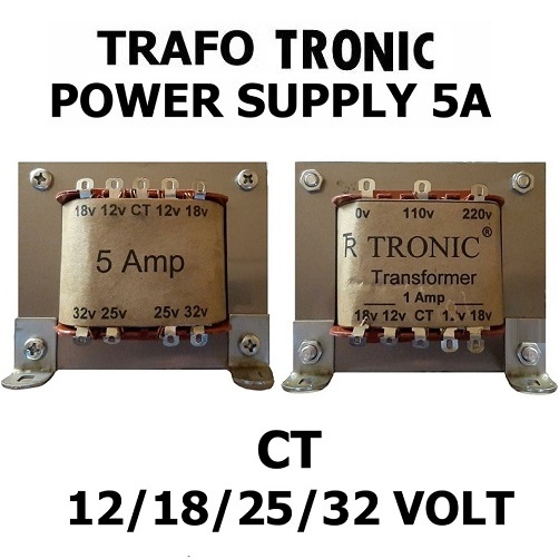 Tronic Transformer 5A series 22 CT-32V Tronic Transformer Power Supply 5 Ampere Extra: CT, 12V, 18V 